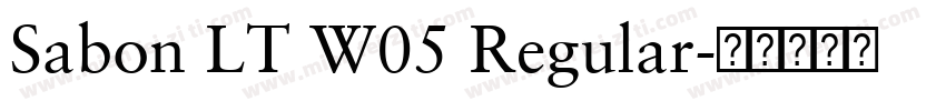 Sabon LT W05 Regular字体转换